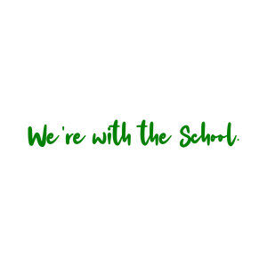we're with the school quote SVG PNG design with bold lettering