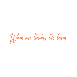 when one teaches two learn quote SVG PNG design with an uplifting message