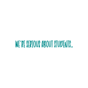 we're serious about students quote SVG PNG design with an uplifting message