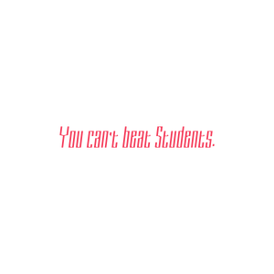 you can't beat students quote SVG PNG design with bold lettering, an uplifting message