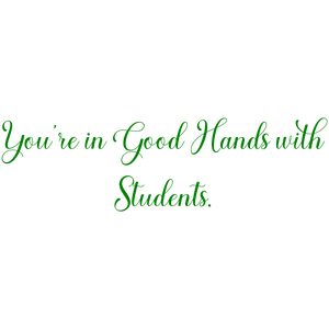 you're in good hands with students quote SVG PNG design with an uplifting message