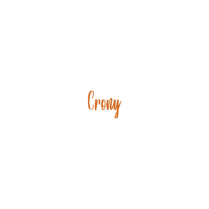 crony quote SVG PNG design with bold lettering