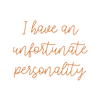 i have an unfortunate personality quote SVG PNG design with bold lettering