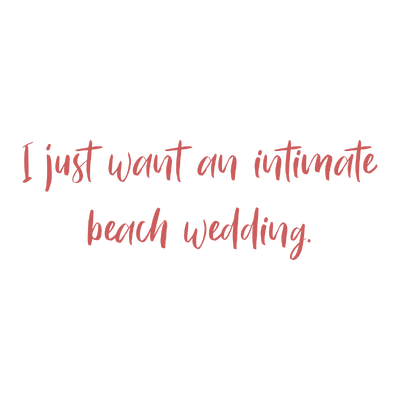 i just want an intimate beach wedding quote SVG PNG design