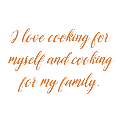 i love cooking for myself and my family quote SVG PNG design