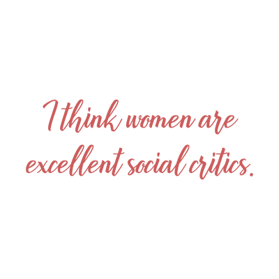 i think women are excellent social critics quote SVG PNG design with bold lettering