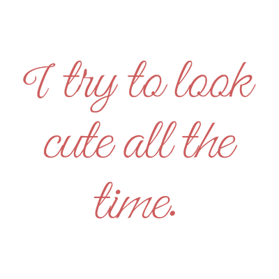 i try to look cute all the time quote SVG PNG design with bold lettering