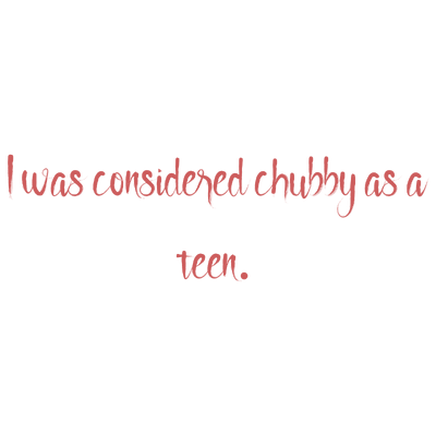 i was considered chubby as a teen quote SVG PNG design with hand-drawn style