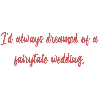 i'd always dreamed of a fairytale wedding quote SVG PNG design with bold lettering