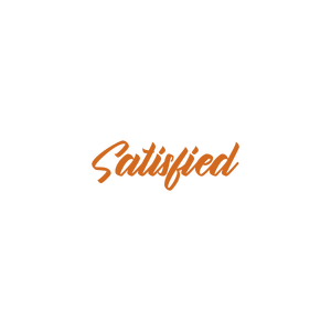 satisfied quote SVG PNG design with bold lettering, an uplifting message