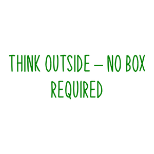 think outside no box required555 quote SVG PNG design with bold lettering