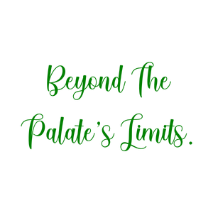 beyond the palate's limits quote SVG PNG design with bold lettering