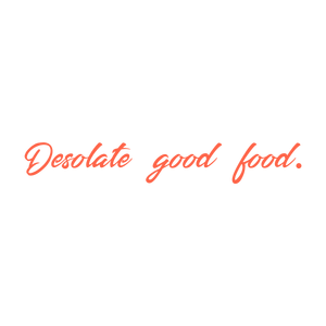 desolate good food quote SVG PNG design with hand-drawn style, bold lettering