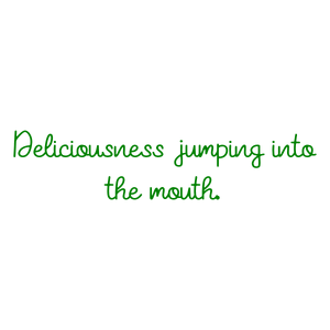 deliciousness jumping into the mouth quote SVG PNG design with bold lettering