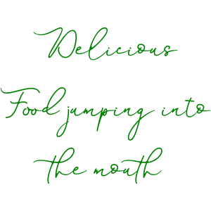 delicious food jumping into the mouth quote SVG PNG design