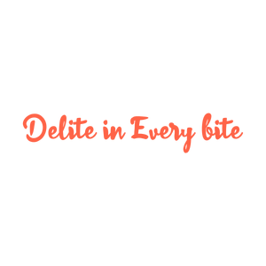 delite in every bite quote SVG PNG design with bold lettering
