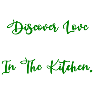 discover love in the kitchen quote SVG PNG design with bold lettering