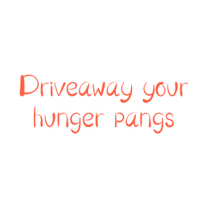 driveaway your hunger pangs quote SVG PNG design with bold lettering