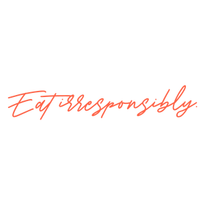 eat irresponsibly quote SVG PNG design with bold lettering