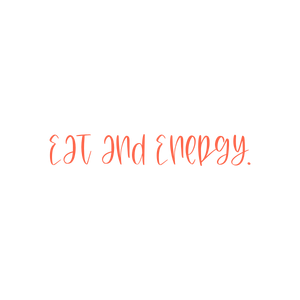 eat and energy quote SVG PNG design with hand-drawn style, bold lettering
