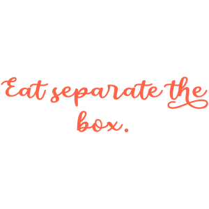 eat separate the box quote SVG PNG design with hand-drawn style, bold lettering