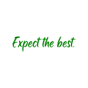 expect the best quote SVG PNG design with bold lettering, an uplifting message
