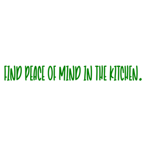 find peace of mind in the kitchen quote SVG PNG design with bold lettering, an uplifting message