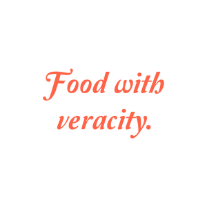 food with veracity quote SVG PNG design with bold lettering