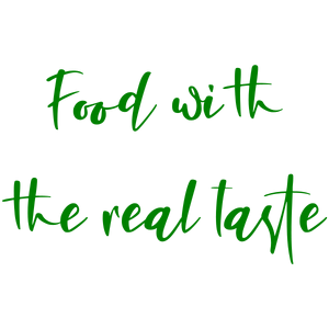 food with the real taste quote SVG PNG design with hand-drawn style, bold lettering