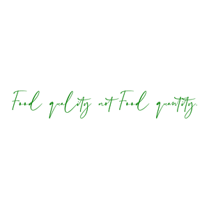 food quality not quantity quote SVG PNG design with bold lettering
