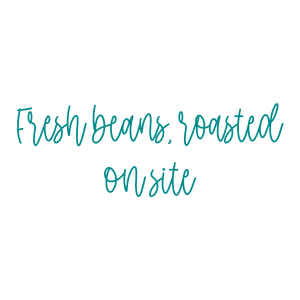 fresh beans roasted on site quote SVG PNG design