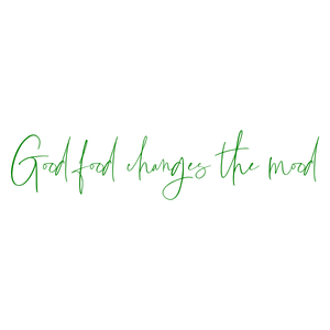 good food changes the mood quote SVG PNG design with an uplifting message