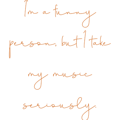 i'm a funny person but i take my music seriously quote SVG PNG design