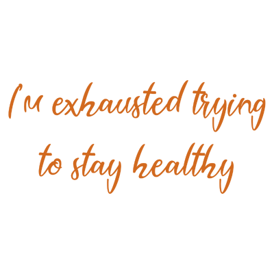 i'm exhausted trying to stay healthy quote SVG PNG design