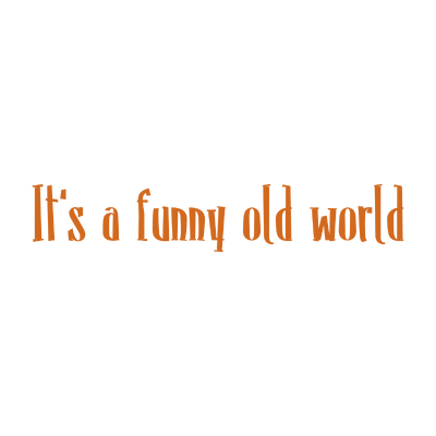 it's a funny old world SVG PNG design with hand-drawn style
