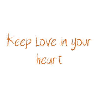 keep love in your heart quote SVG PNG design with hand-drawn style, an uplifting message