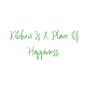 kitchen is a place of happiness quote SVG PNG design with bold lettering, an uplifting message