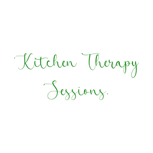 kitchen therapy sessions quote SVG PNG design with bold lettering, an uplifting message