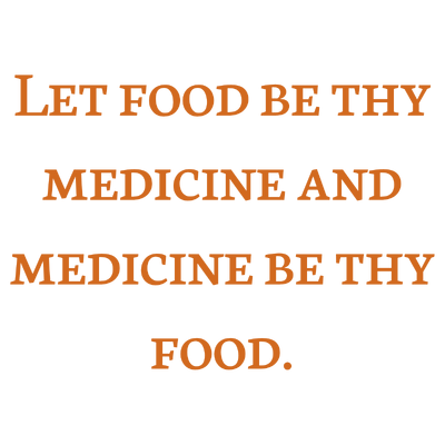 let food be thy medicine and quote SVG PNG design with bold lettering, an uplifting message