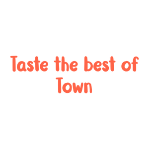 taste the best of town quote SVG PNG design with bold lettering