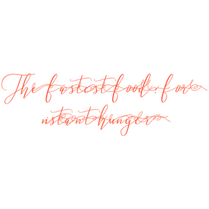 the fastest food for instant hunger quote SVG PNG design with bold lettering