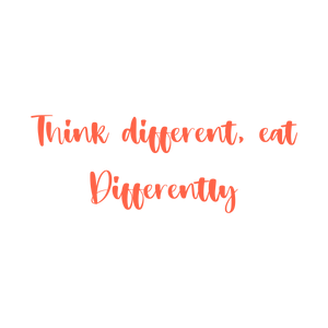 think different eat differently quote SVG PNG design with bold lettering, an uplifting message