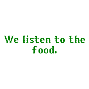 we listen to the food quote SVG PNG design with bold lettering