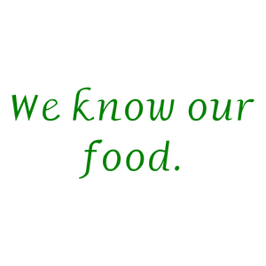 we know our food quote SVG PNG design with bold lettering
