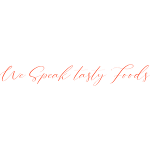 we speak tasty foods quote SVG PNG design with bold lettering