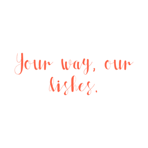 your way our dishes quote SVG PNG design with bold lettering