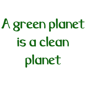 a green planet is clean quote SVG PNG design with bold lettering, an uplifting message