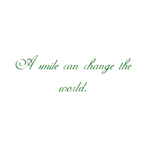 a smile can change the world quote SVG PNG design with an uplifting message