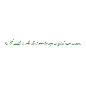 a smile is the best make up girl can wear quote SVG PNG design with an uplifting message