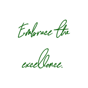embrace the excellence quote SVG PNG design with bold lettering, an uplifting message